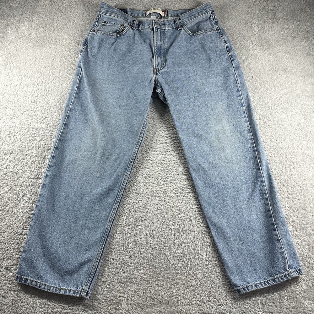 VINTAGE Levi's 550 Jeans Mens 36x29 (Fits 32x27) Blue Light Wash Relaxed Fit